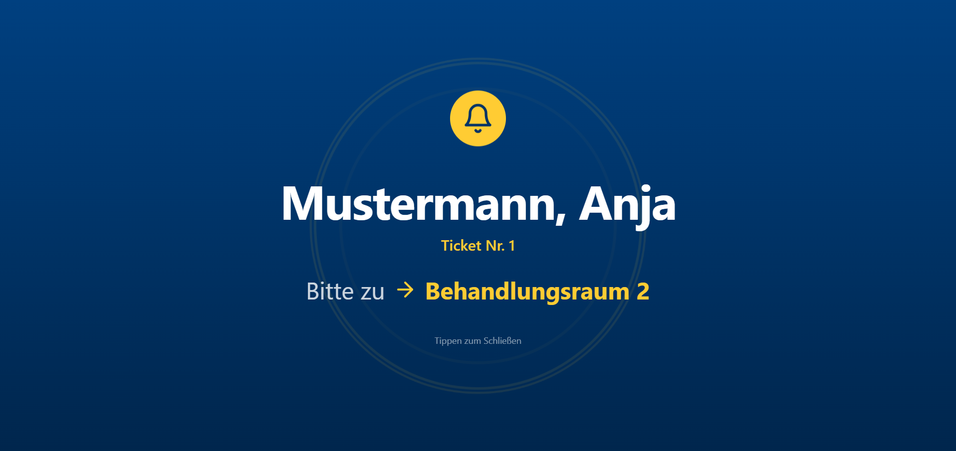 Aufrufanlage – Aufruf